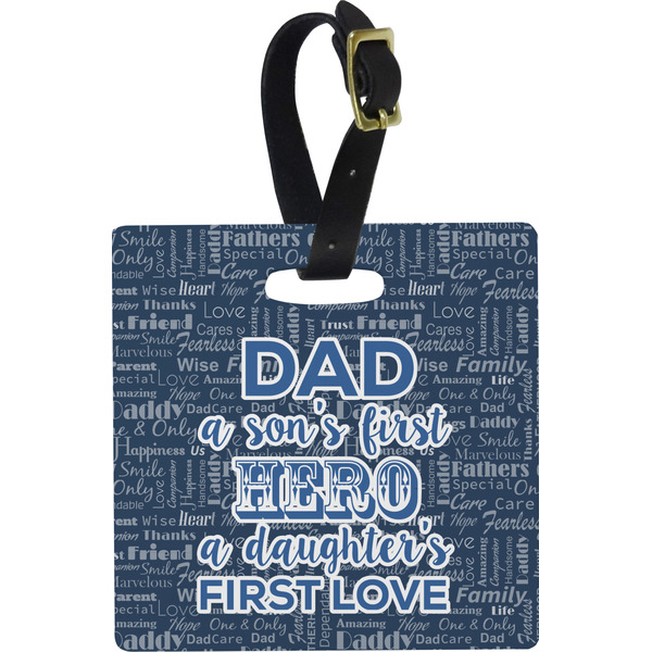 My Father My Hero Personalized Square Luggage Tag