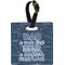 My Father My Hero Plastic Luggage Tag - Square