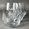 My Father My Hero Personalized Stemless Wine Glasses (Set of 4)