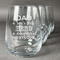 My Father My Hero Stemless Wine Glasses (Set of 4)