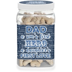 My Father My Hero Dog Treat Jar