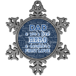 My Father My Hero Vintage Snowflake Ornament