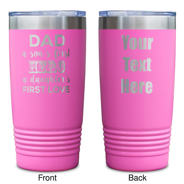 My Father My Hero Pink Polar Camel Tumbler - 20oz - Double Sided - Approval