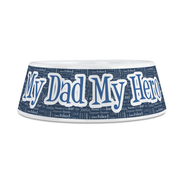 My Father My Hero Plastic Dog Bowls - Medium - FRONT