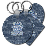 My Father My Hero Plastic Keychain