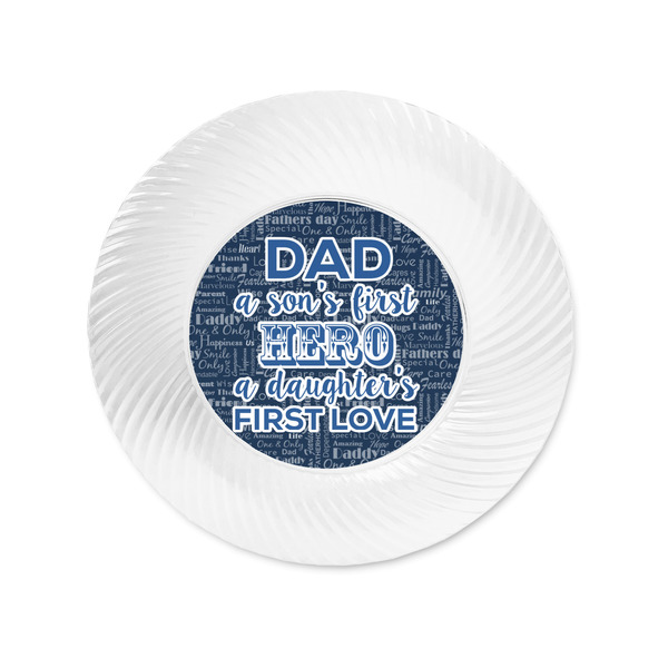 My Father My Hero Plastic Party Appetizer & Dessert Plates - Approval