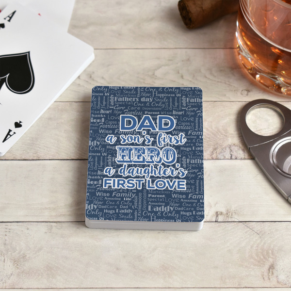 My Father My Hero Playing Cards - In Context