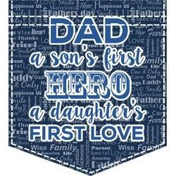 My Father My Hero Iron On Faux Pocket