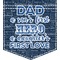 My Father My Hero Iron On Faux Pocket