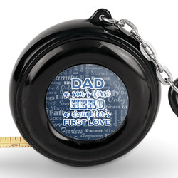 My Father My Hero Pocket Tape Measure - 6 Ft w/ Carabiner Clip (Personalized)