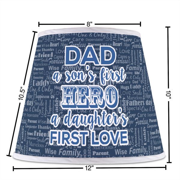 My Father My Hero Poly Film Empire Lampshade - Dimensions