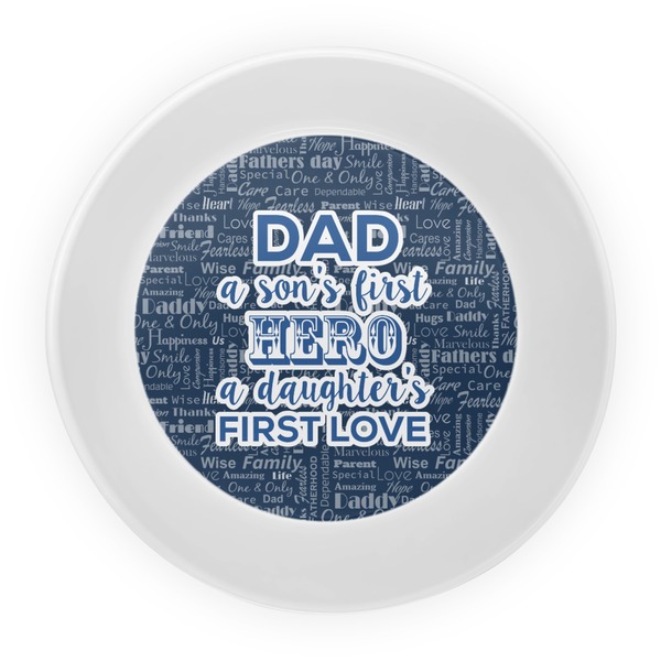 My Father My Hero Melamine Bowl - Center