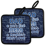My Father My Hero Pot Holders - Set of 2