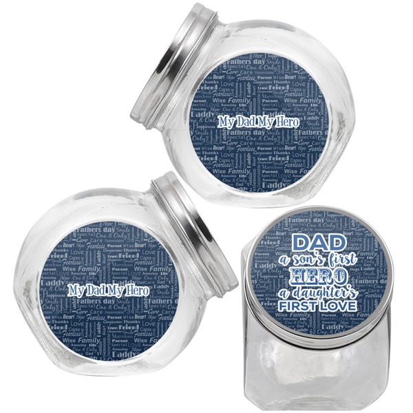 My Father My Hero Puppy Treat Jar - Top Left Right