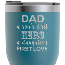 My Father My Hero RTIC Tumbler - Dark Teal - Laser Engraved - Single-Sided