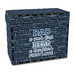 My Father My Hero Wood Recipe Box - Full Color Print