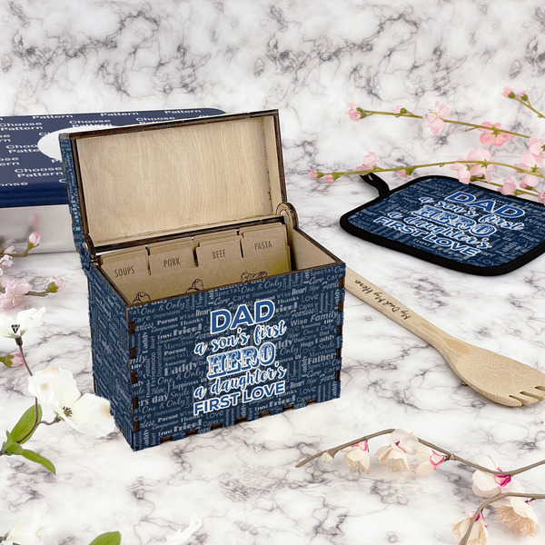 My Father My Hero Recipe Box - Full Color - In Context