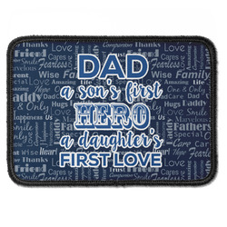 My Father My Hero Iron On Rectangle Patch