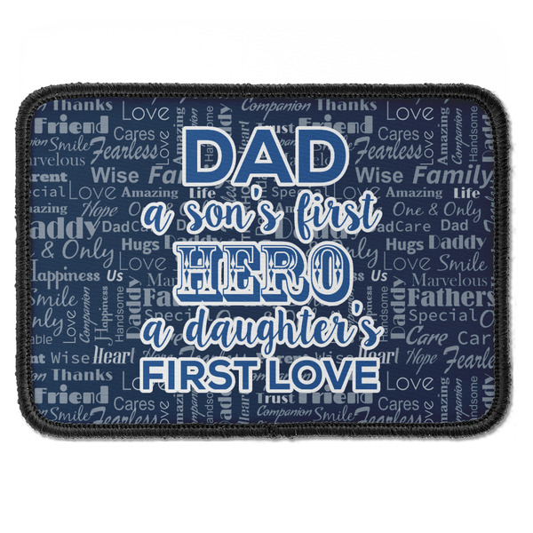Custom My Father My Hero Iron On Rectangle Patch