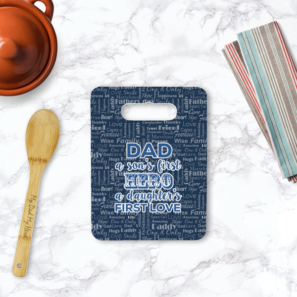 My Father My Hero Rectangle Trivet with Handle - LIFESTYLE