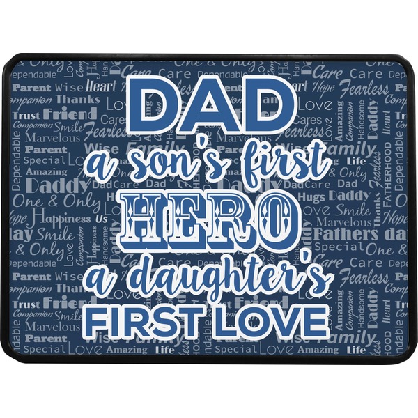 My Father My Hero Rectangular Car Hitch Cover w/ FRP Insert