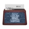 My Father My Hero Red Mahogany Business Card Holder - Straight