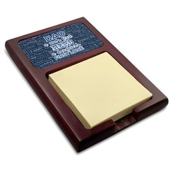 My Father My Hero Red Mahogany Sticky Note Holder (Personalized)