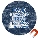 My Father My Hero Round Car Magnet - 10"