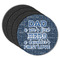 My Father My Hero Round Rubber Backed Coasters - Set of 4