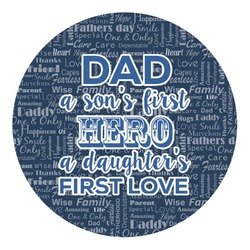 My Father My Hero Round Decal (Personalized)