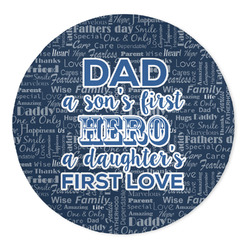 My Father My Hero 5' Round Indoor Area Rug