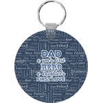 My Father My Hero Round Plastic Keychain