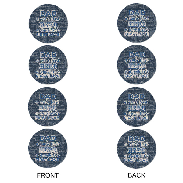 My Father My Hero Round Linen Placemats - APPROVAL Set of 4 (double sided)