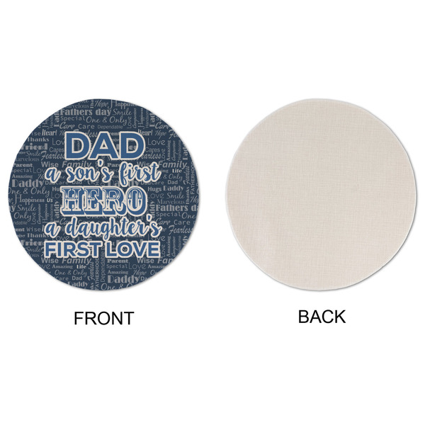 My Father My Hero Round Linen Placemats - APPROVAL (single sided)