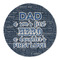 My Father My Hero Round Linen Placemats - FRONT (Double Sided)