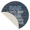 My Father My Hero Round Linen Placemats - Front (folded corner single sided)