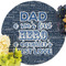 My Father My Hero Round Linen Placemats - Front (w flowers)