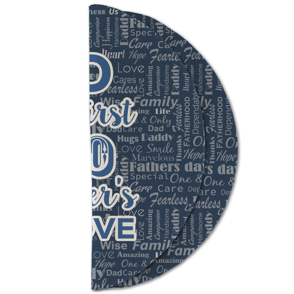 My Father My Hero Round Linen Placemats - HALF FOLDED (double sided)