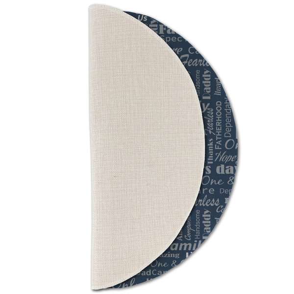 My Father My Hero Round Linen Placemats - HALF FOLDED (single sided)