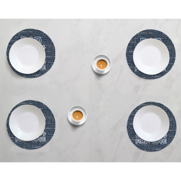 My Father My Hero Round Linen Placemats - LIFESTYLE (set of 4)