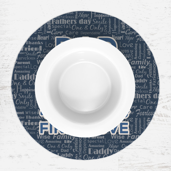 My Father My Hero Round Linen Placemats - LIFESTYLE (single)