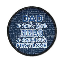 My Father My Hero Iron On Round Patch