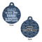My Father My Hero Round Pet Tag - Front & Back