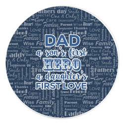 My Father My Hero Round Stone Trivet