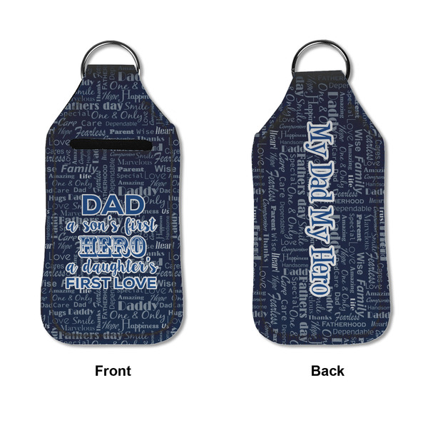 My Father My Hero Sanitizer Holder Keychain - Large APPROVAL (Flat)