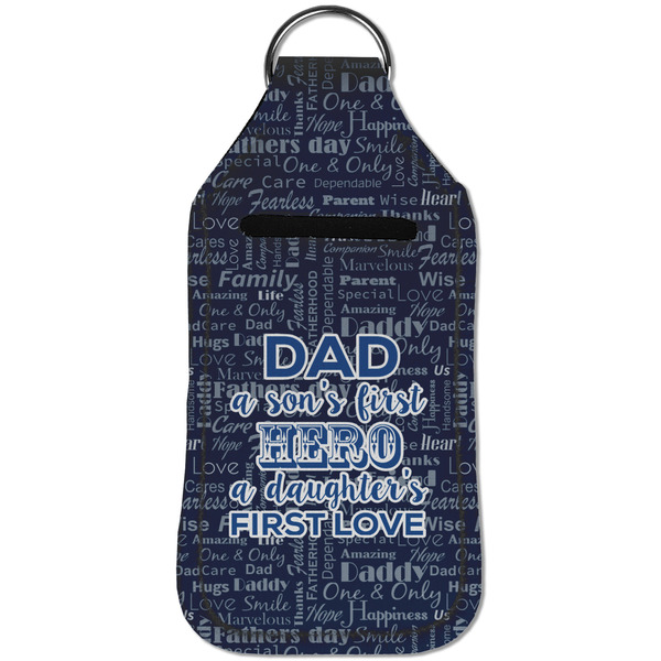 My Father My Hero Sanitizer Holder Keychain - Large (Front)