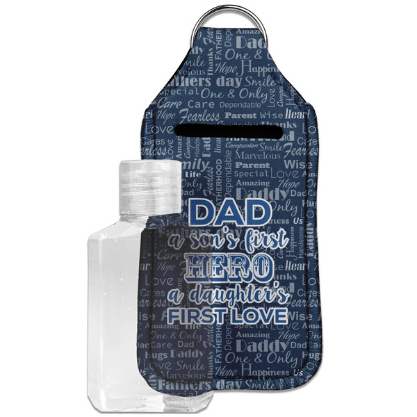Custom My Father My Hero Hand Sanitizer & Keychain Holder - Large
