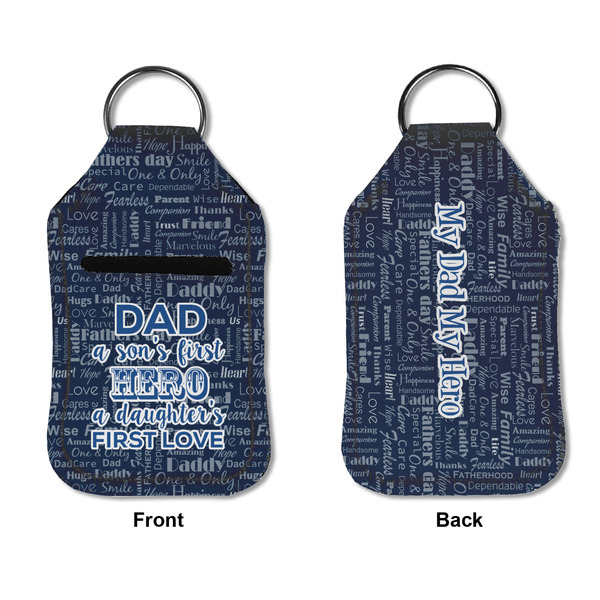 My Father My Hero Sanitizer Holder Keychain - Small APPROVAL (Flat)