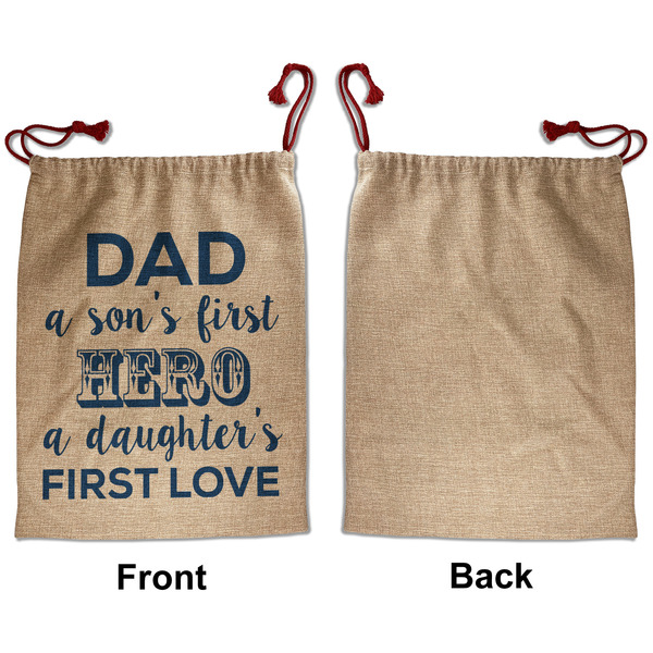 My Father My Hero Santa Bag - Approval - Front