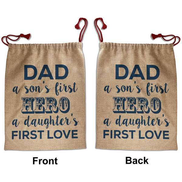 My Father My Hero Santa Bag - Front and Back